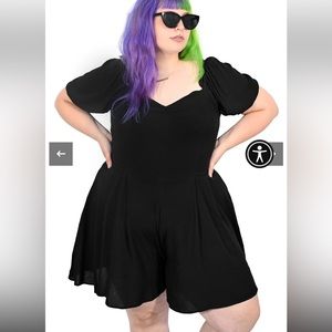 Foxblood Short Sleeve Flowy Romper